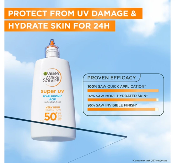 GARNIER AMBRE SOLAIRE ANTI-DARK SPOTS SUPER UV GESICHTSFLUID GEGEN HAUTVERFÄRBUNGEN SPF50+ 40ML