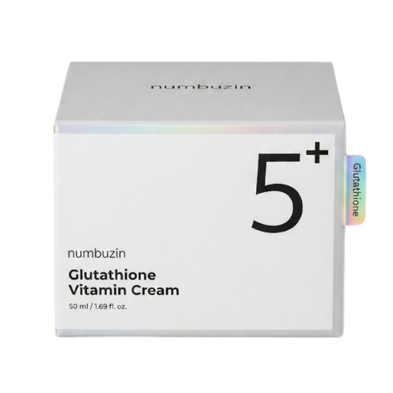Kliknij na zdjęcie, aby je powiększyć Numbuzin No.5+ Vitamin Glutathione Dark Spot Laser Cream – Creme, die Pigmentflecken sichtbar aufhellt, 50 ml