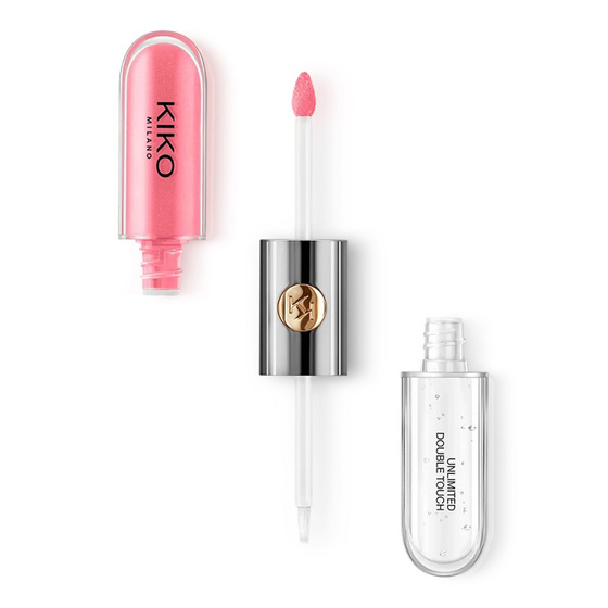   KIKO Milano Unlimited Double Touch Zweiteiliger Flüssiglippenstift 111 Satin Pink Camellia 2x3ml