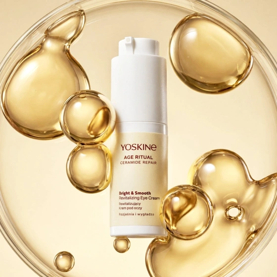 Kliknij na zdjęcie, aby je powiększyć Yoskine Age Ritual Ceramide Repair Bright & Smooth Revitalisierende Augencreme 30 ml