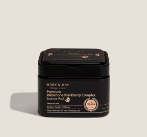 Mary&May Premium Idebenone Blackberry Complex Essence Mask – Set mit 20 Anti-Falten-Gesichtsmasken