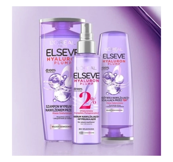 LOREAL ELSEVE HYALURON PLUMP SHAMPOO FÜR DEHYDRIERTES HAAR 400ML