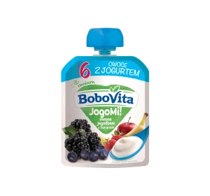 BoboVita JogoMi! Frucht- und Milchdessert nach dem 6. Monat Beerenfrüchte mit Banane 80 g
