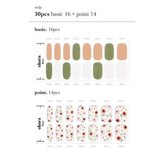 Kliknij na zdjęcie, aby je powiększyć Ohora Hybrid-Nagelsticker Manicure Secret Garden