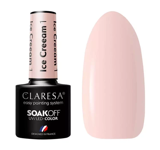 CLARESA SOAK OFF HYBRIDLACK ICE CREAM 1 5ML