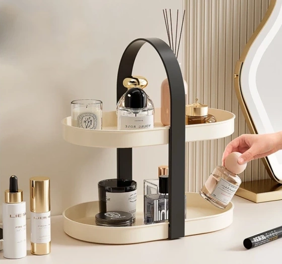 eCarla mehrstöckiger Kosmetik-Organizer, beige
