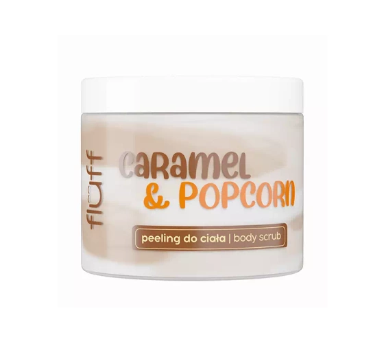 Kliknij na zdjęcie, aby je powiększyć FLUFF KÖRPERPEELING CARAMEL & POPCORN 160ML