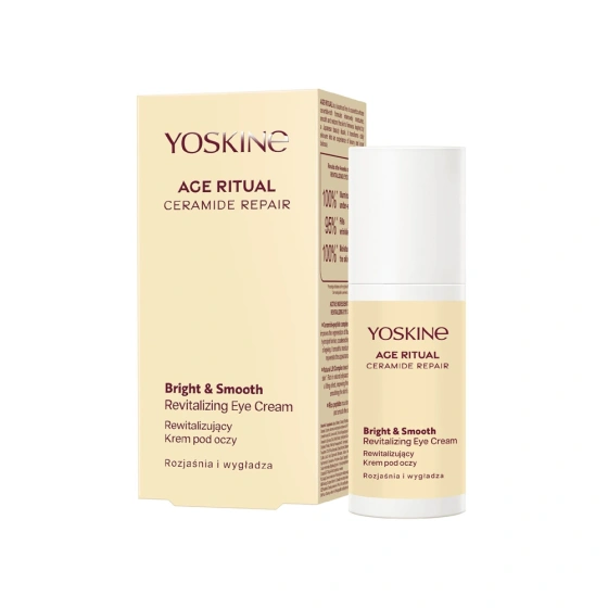 Kliknij na zdjęcie, aby je powiększyć Yoskine Age Ritual Ceramide Repair Bright & Smooth Revitalisierende Augencreme 30 ml