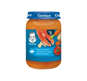 Gerber Gemüsebouquet mit Lachs in Tomatensauce für Babys nach dem 6. Monat 190g