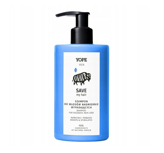Kliknij na zdjęcie, aby je powiększyć Yope Men Save My Hair Stärkendes Shampoo gegen übermäßigen Haarausfall 300ml