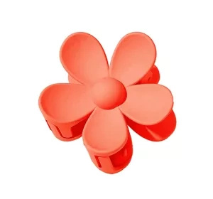 eCarla – dekorative Haarspange in Blumenform SP196 Korallenrot