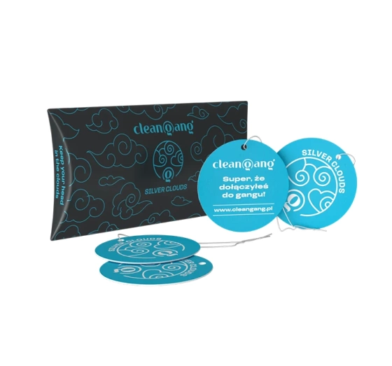 CLEANGANG AUTODUFT ANHÄNGER SILVER CLOUDS 4 STÜCK