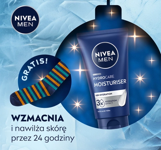 Kliknij na zdjęcie, aby je powiększyć NIVEA MEN Feel Recharged Performance Set Geschenkset für Männer Duschgel 250 ml + Gesichtscreme 75 ml + Antitranspirant Roll-on 50 ml + Socken