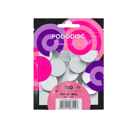 Kliknij na zdjęcie, aby je powiększyć Staleks Pro Pododisc Austauschbare Schleifpads für Pododisc L/25 mm 180 grit 50 Stück
