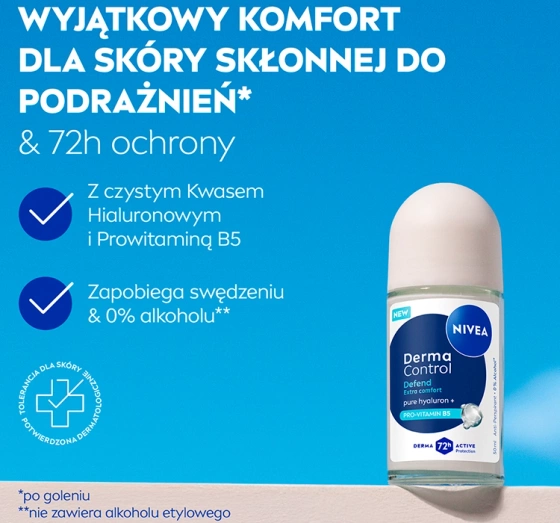 NIVEA Derma Control Antitranspirant im Roll on Defend 50 ml