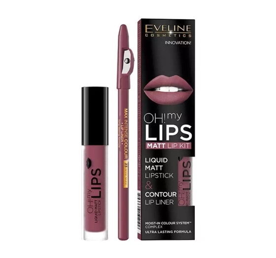Kliknij na zdjęcie, aby je powiększyć EVELINE OH MY LIPS FLÜSSIGER LIPPENSTIFT + LIPLINER 03