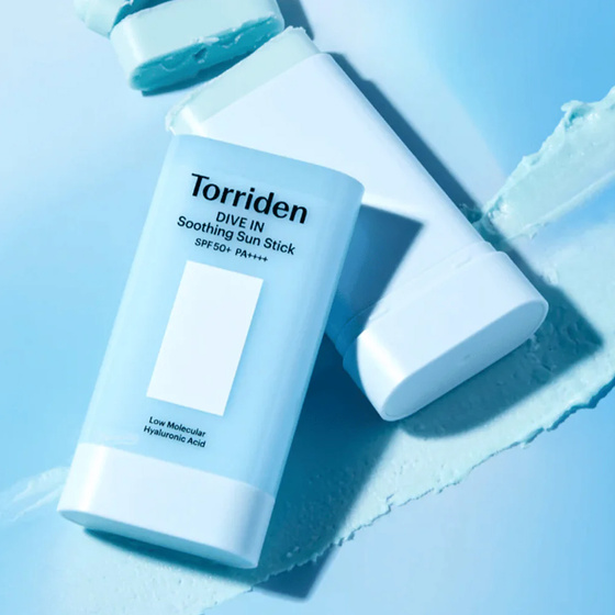 Torriden Dive In Soothing Sun Stick – beruhigende Gesichtscreme mit Sonnenschutz als Stick, LSF 50+ PA++++, 19 g