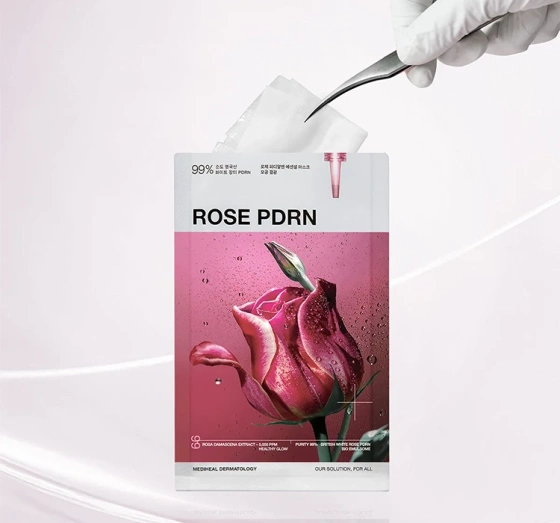 Kliknij na zdjęcie, aby je powiększyć Mediheal Rose PDRN Tuchmaske zur Porenverfeinerung 24 ml