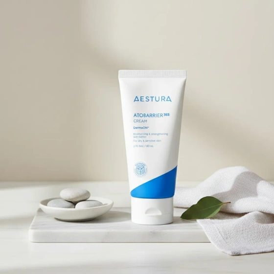 Aestura Atobarrier 365 Cream – feuchtigkeitsspendende Gesichtscreme mit Ceramiden und Cholesterin, 80 ml