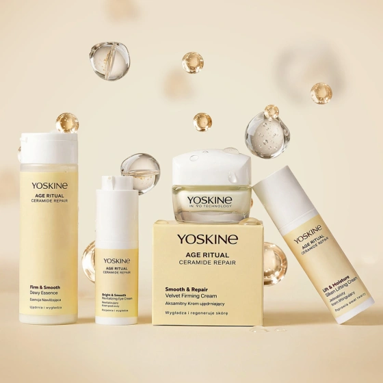 Kliknij na zdjęcie, aby je powiększyć Yoskine Age Ritual Ceramide Repair Bright & Smooth Revitalisierende Augencreme 30 ml