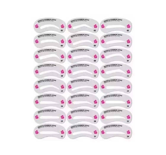 Kliknij na zdjęcie, aby je powiększyć LASH BROW SCHABLONE FÜR BRAUEN 24 FORMEN