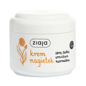 Ziaja Calendula-Serie: Feuchtigkeitsspendende Gesichtscreme für trockene, empfindliche und normale Haut, 100 ml