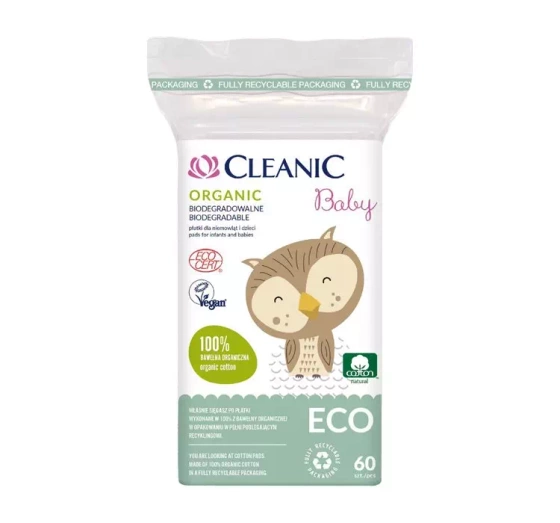 CLEANIC BABY ECO ORGANIC PADS FÜR KINDER UND BABYS 60 STÜCK