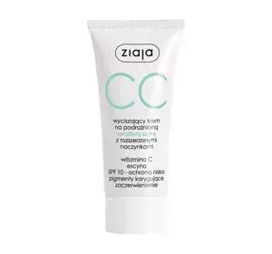 Ziaja beruhigende CC-Creme für gereizte, empfindliche Haut mit erweiterten Äderchen, LSF 10, 50 ml