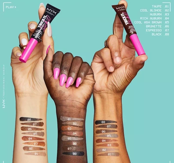 Kliknij na zdjęcie, aby je powiększyć NYX PROFESSIONAL MAKEUP THICK IT STICK IT BROW AUGENBRAUEN-MASCARA 08 BLACK 7ML