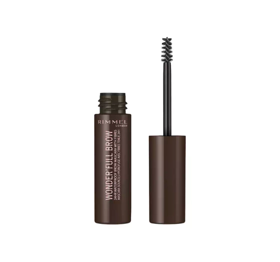 Kliknij na zdjęcie, aby je powiększyć Rimmel Wonder’Full Brow 24H Augenbrauen-Mascara Farbe 003 Dark