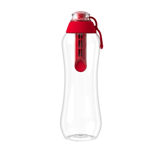 Dafi Soft Filterflasche mit Aktivkohlefilter 0,5 l Rot