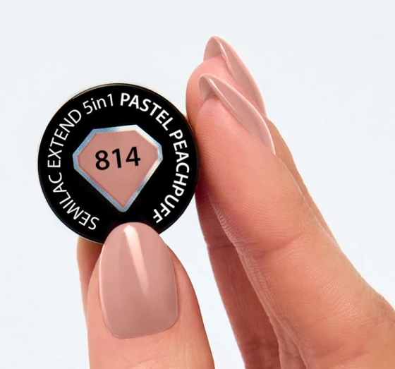 SEMILAC EXTEND 5in1 BASIS LACK TOP 814 PASTEL PEACH 7ML