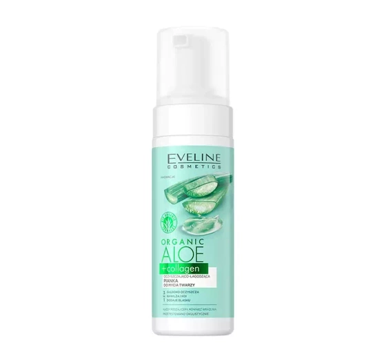 EVELINE ORGANIC ALOE + COLLAGEN REINIGENDER UND HEILENDER GESICHTSSCHAUM 150ML