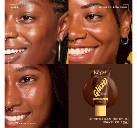 Kliknij na zdjęcie, aby je powiększyć NYX Professional Makeup Buttermelt Glaze Creme-Foundation mit SPF30 09 Hazelnut Butta 30 ml