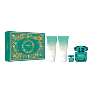 Versace Crystal Emerald Eau de Parfum Spray 90 ml + 5 ml + Körperlotion 100 ml + Duschgel 100 ml