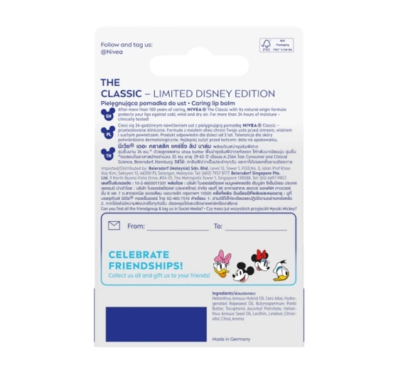 NIVEA Disney Mickey and Friends Lippenpflege „The Classic“ 4,8 g