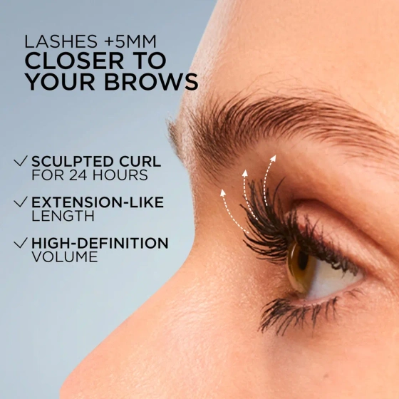 Kliknij na zdjęcie, aby je powiększyć L’Oréal Paris Telescopic Extensionist Mascara – wasserfeste Mascara für voluminöse und verlängerte Wimpern, Waterproof Black, 9,9 ml
