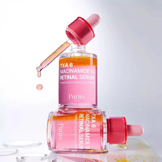 Purito TXA 6 Niacinamid 10 Retinal – regenerierendes Gesichtsserum mit Retinal, Niacinamid und Tranexamsäure, 30 ml