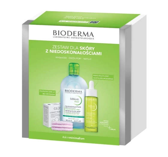 Bioderma Sebium Kosmetikset für Haut mit Unreinheiten Mizellenwasser + Serum + Kosmetikpads