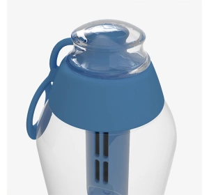 Dafi Soft Wasserflasche mit Aktivkohlefilter 0,5 l Blau