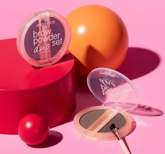 Essence Brow Powder Duo Set Puder-Set zur Augenbrauenstyling 03 Dark 1,8 g