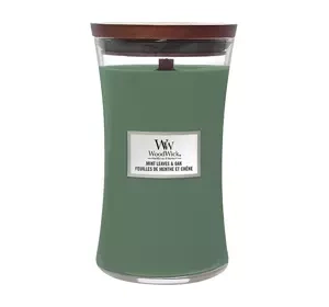 WOODWICK LARGE JAR CANDLE DUFTKERZE MINT LEAVES & OAK 610G