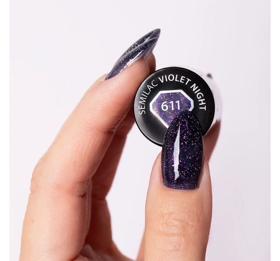 Semilac Winter Collection UV-Hybridlack 611 Violet Night 7 ml