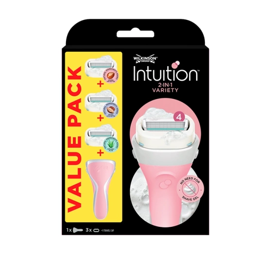 WILKINSON SWORD INTUITION VARIETY EDITION RASIER FÜR FRAUEN + 2 RASIERKLINGEN