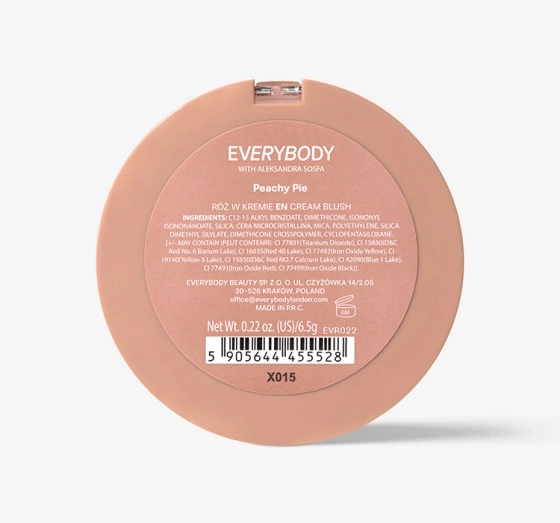 Everybody London x Aleksandra Sosfa cremiges Wangenrouge Peachy Pie 6,5g
