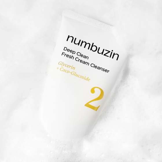 Kliknij na zdjęcie, aby je powiększyć Numbuzin No. 2 Deep Clean Fresh Cream Cleanser – tiefenreinigendes cremiges Gesichtswaschgel 120 ml