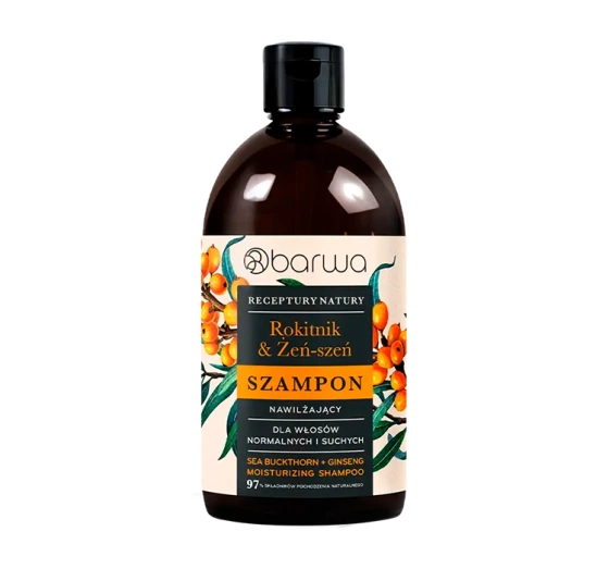 Barwa Naturalna Receptury Natury Feuchtigkeitsspendendes Shampoo für normales und trockenes Haar 380 ml