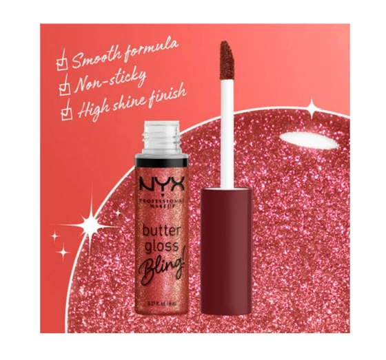 NYX PROFESSIONAL MAKEUP BUTTER GLOSS BLING LIPGLOSS 07 BIG SPENDER 8ML