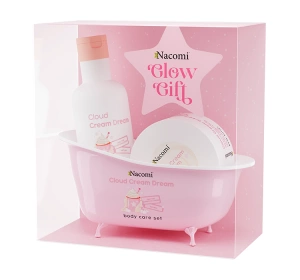 Nacomi Glow Gift Cloud Cream Dream Geschenkset für Frauen Körperbutter Cloud Cream Dream 100 ml + Duschgel Cloud Cream Dream 300 ml