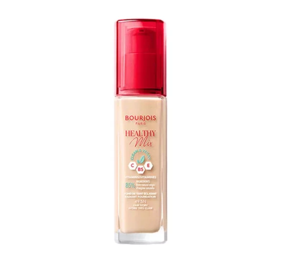 BOURJOIS HEALTHY MIX CLEAN FOUNDATION 49.5N FAIR IVORY 30ML